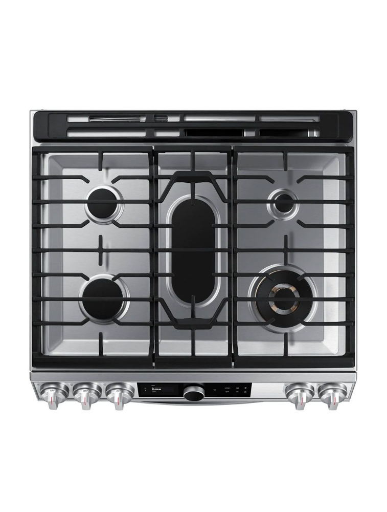 Cuisinière au gaz encastrable 30 po. 6 pi³ avec convection Samsung NX60T8711SS/AA