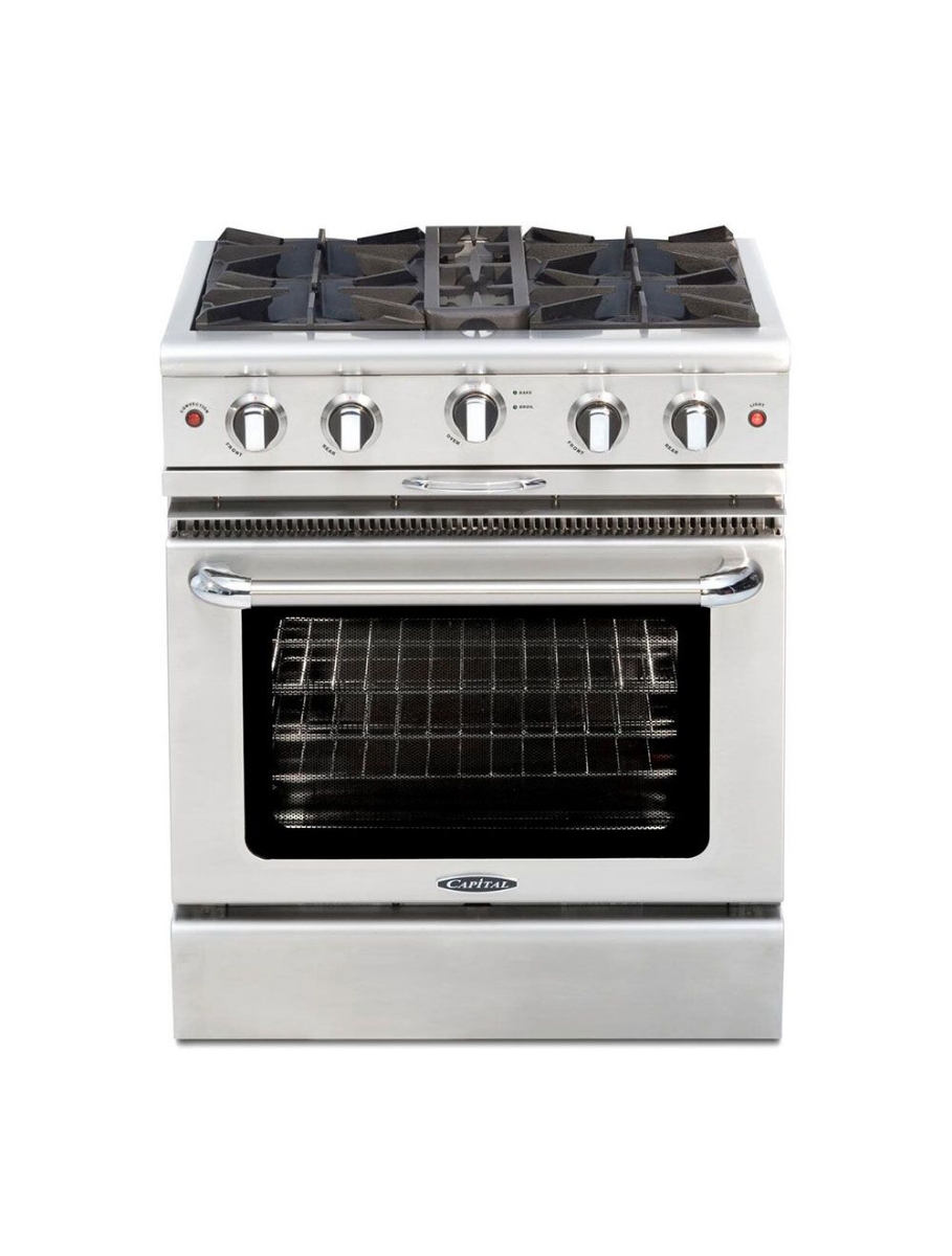 Cuisinière à gaz autoportante 30 po. 4,9 pi³ avec convection Capital MCOR304-N