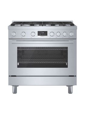 Cuisinière biénergie autoportante 36 po. 3,7 pi³ avec convection Bosch HDS8655C