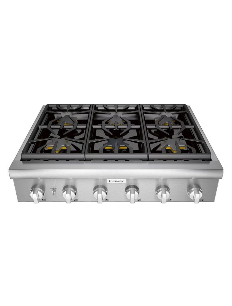 Plaque de cuisson au gaz encastrable 36 po. avec brûleurs Patented Pedestal Star® Thermador PCG366W