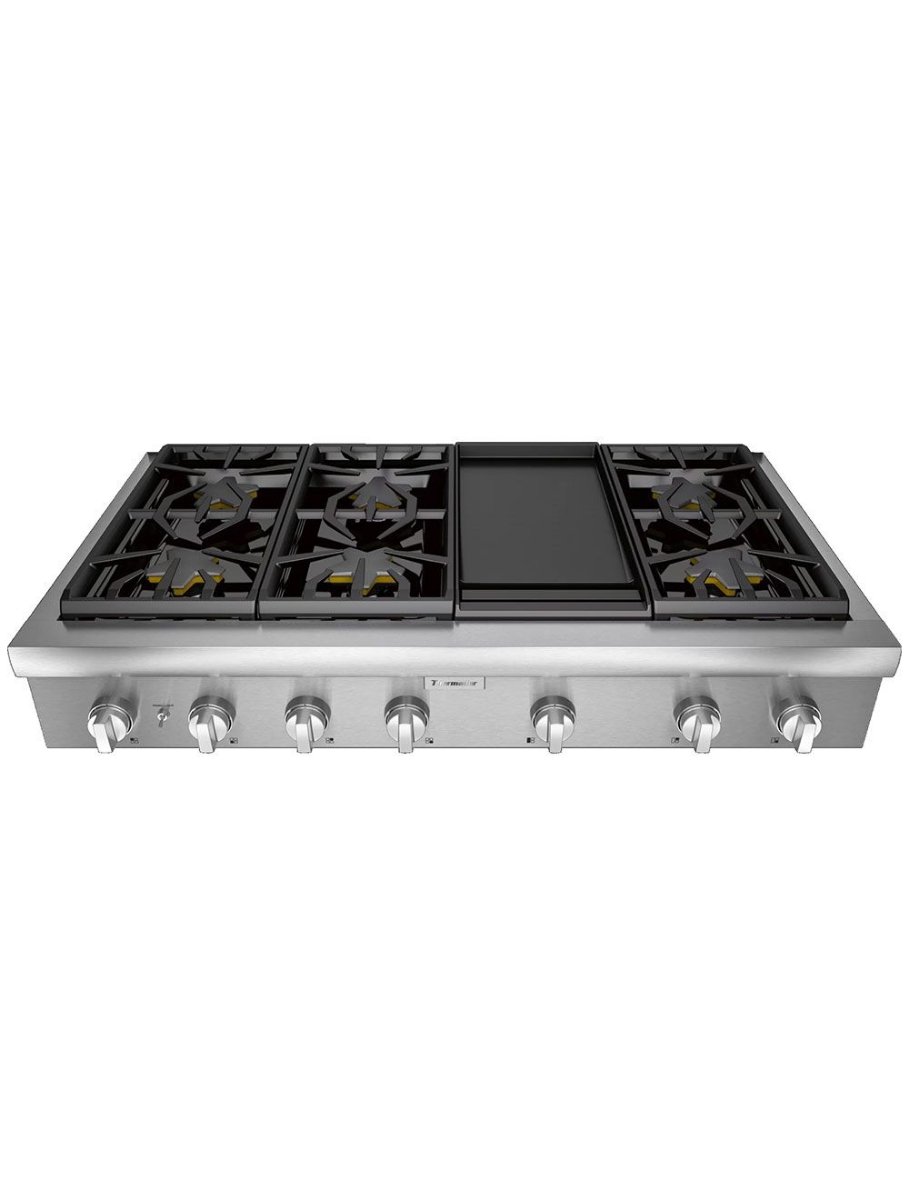 Plaque de cuisson au gaz encastrable 48 po. avec plaque chauffante Thermador PCG486WD