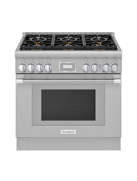 Cuisinière au gaz autoportante 36 po. 5,1 pi³ avec convection Thermador PRG366WH