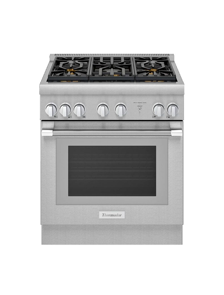 Cuisinière biénergie autoportante 30 po. 4,4 pi³ avec convection Thermador PRD305WHC