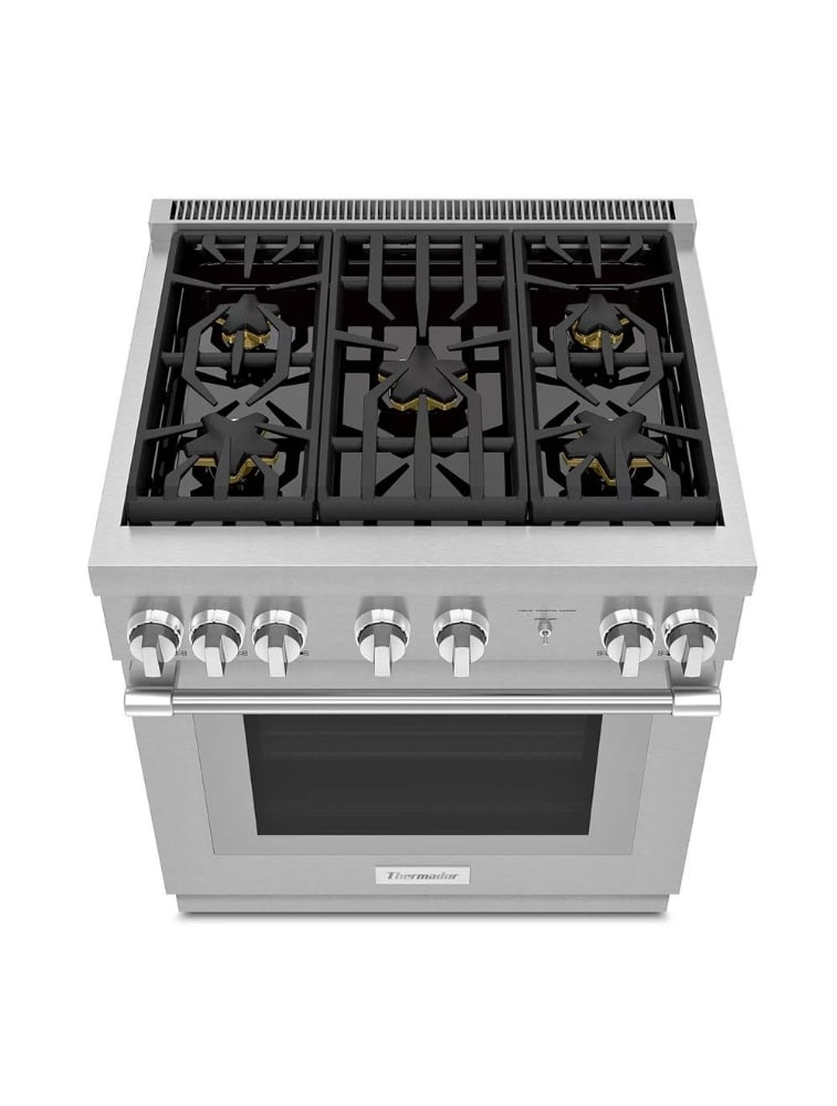 Cuisinière biénergie autoportante 30 po. 4,4 pi³ avec convection Thermador PRD305WHC