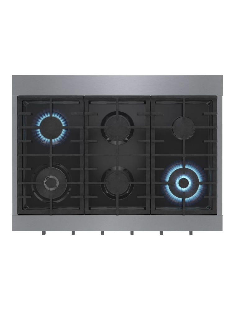 Plaque de cuisson au gaz encastrable 36 po. avec brûleur OptiSim® Bosch RGM8658UC