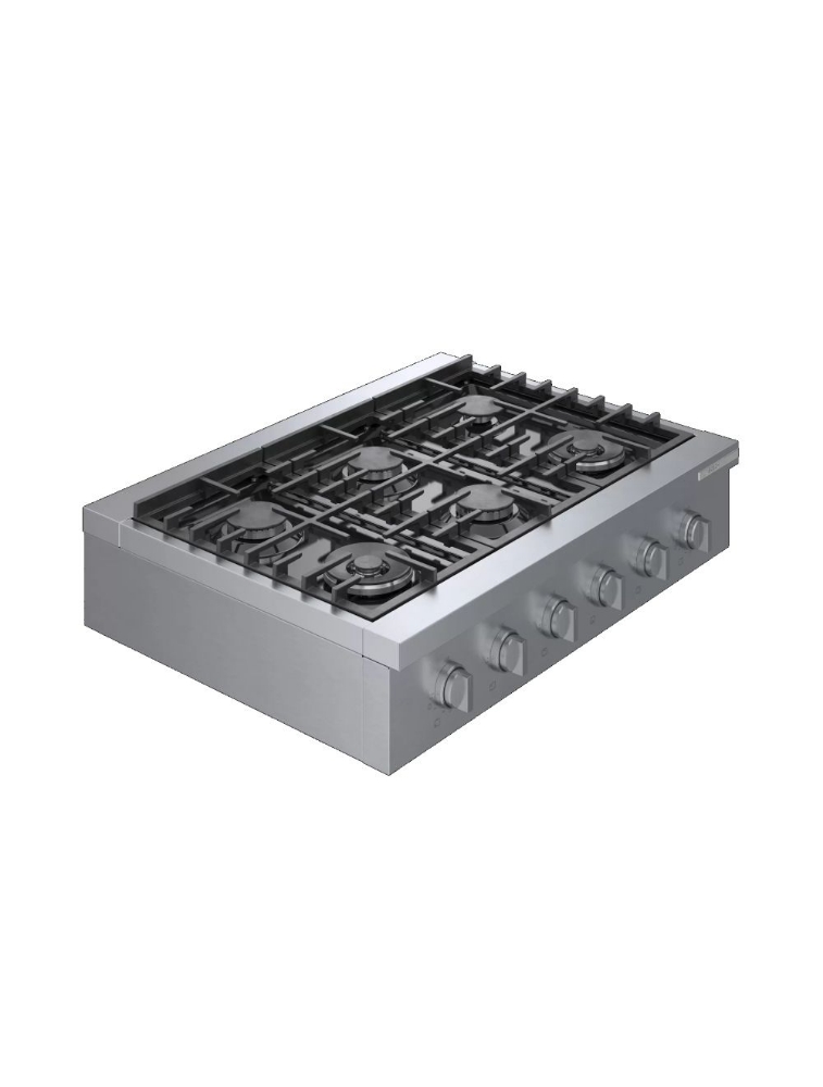 Plaque de cuisson au gaz encastrable 36 po. avec brûleur OptiSim® Bosch RGM8658UC