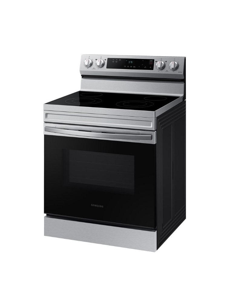 Cuisinière électrique autoportante 30 po. 6,3 pi³ vitrocéramique Samsung NE63A6111SS/AC