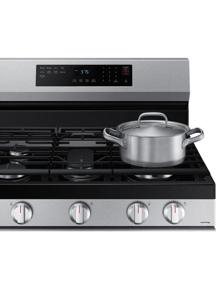 Cuisinière à gaz autoportante 30 po. 6 pi³ avec convection Samsung NX60A6511SS/AA