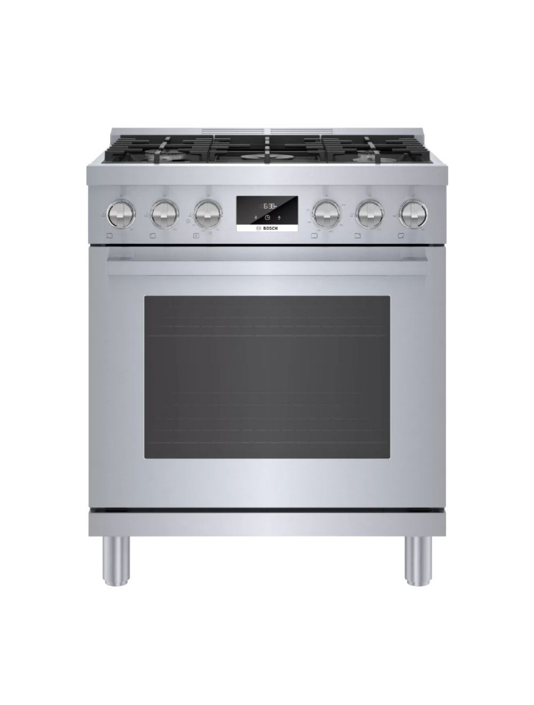 Cuisinière au gaz autoportante 30 po. 3,7 pi³ avec convection Bosch HGS8055UC