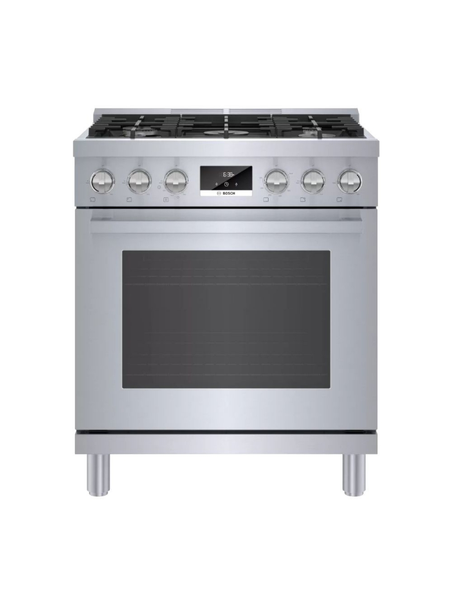 Cuisinière au gaz autoportante 30 po. 3,7 pi³ avec convection Bosch HGS8055UC