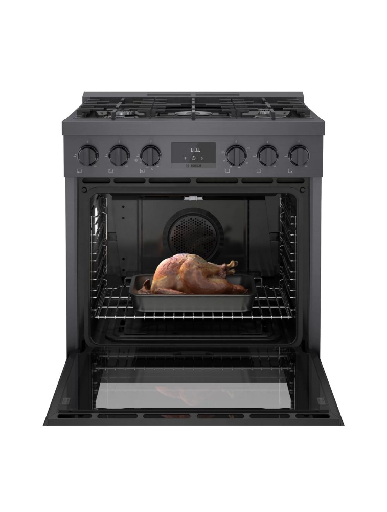 Cuisinière au gaz autoportante 30 po. 3,7 pi³ avec convection Bosch HGS8045UC