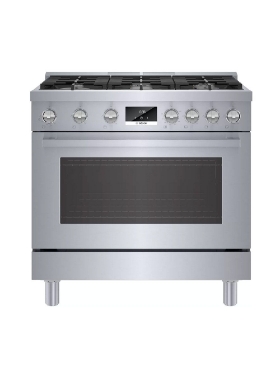 Cuisinière à gaz autoportante 36 po. 3,4 pi³ avec convection Bosch HGS8655UC