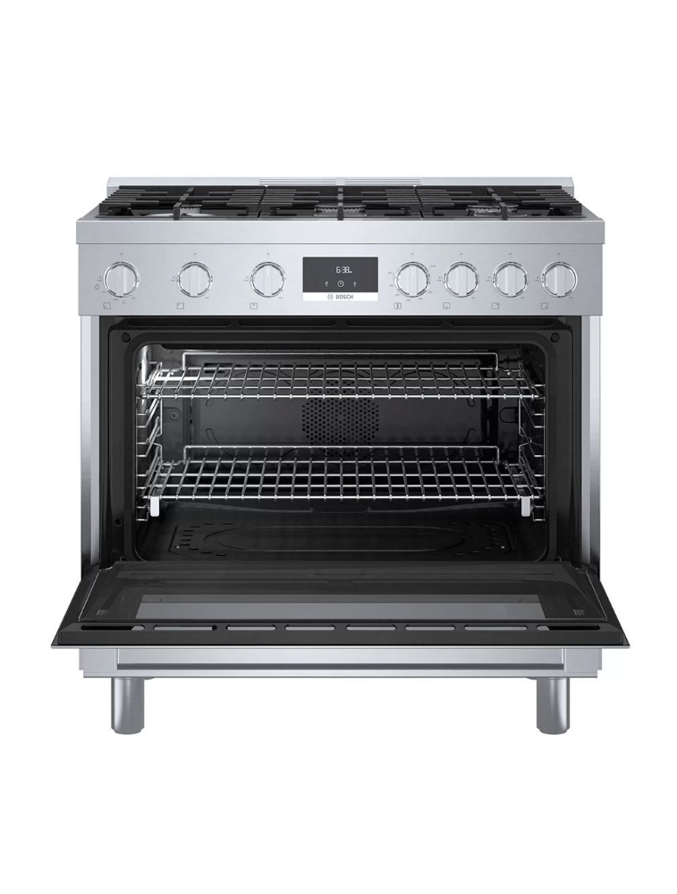 Cuisinière à gaz autoportante 36 po. 3,4 pi³ avec convection Bosch HGS8655UC