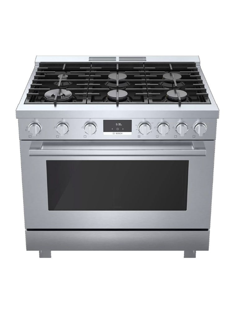 Cuisinière à gaz autoportante 36 po. 3,4 pi³ avec convection Bosch HGS8655UC