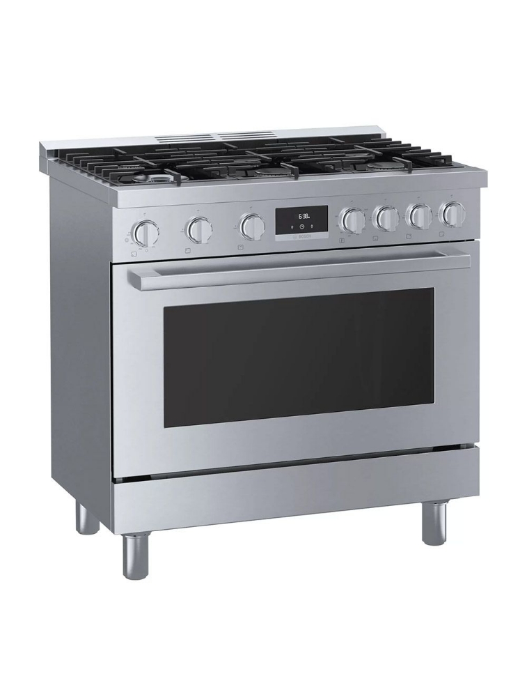 Cuisinière à gaz autoportante 36 po. 3,4 pi³ avec convection Bosch HGS8655UC