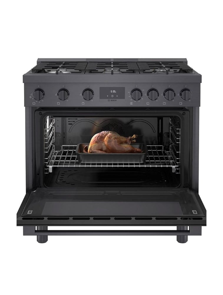 Cuisinière à gaz autoportante 36 po. 3,4 pi³ avec convection Bosch HGS8645UC