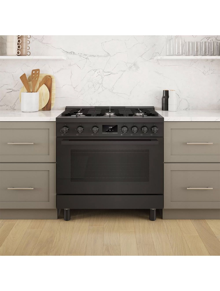 Cuisinière à gaz autoportante 36 po. 3,4 pi³ avec convection Bosch HGS8645UC