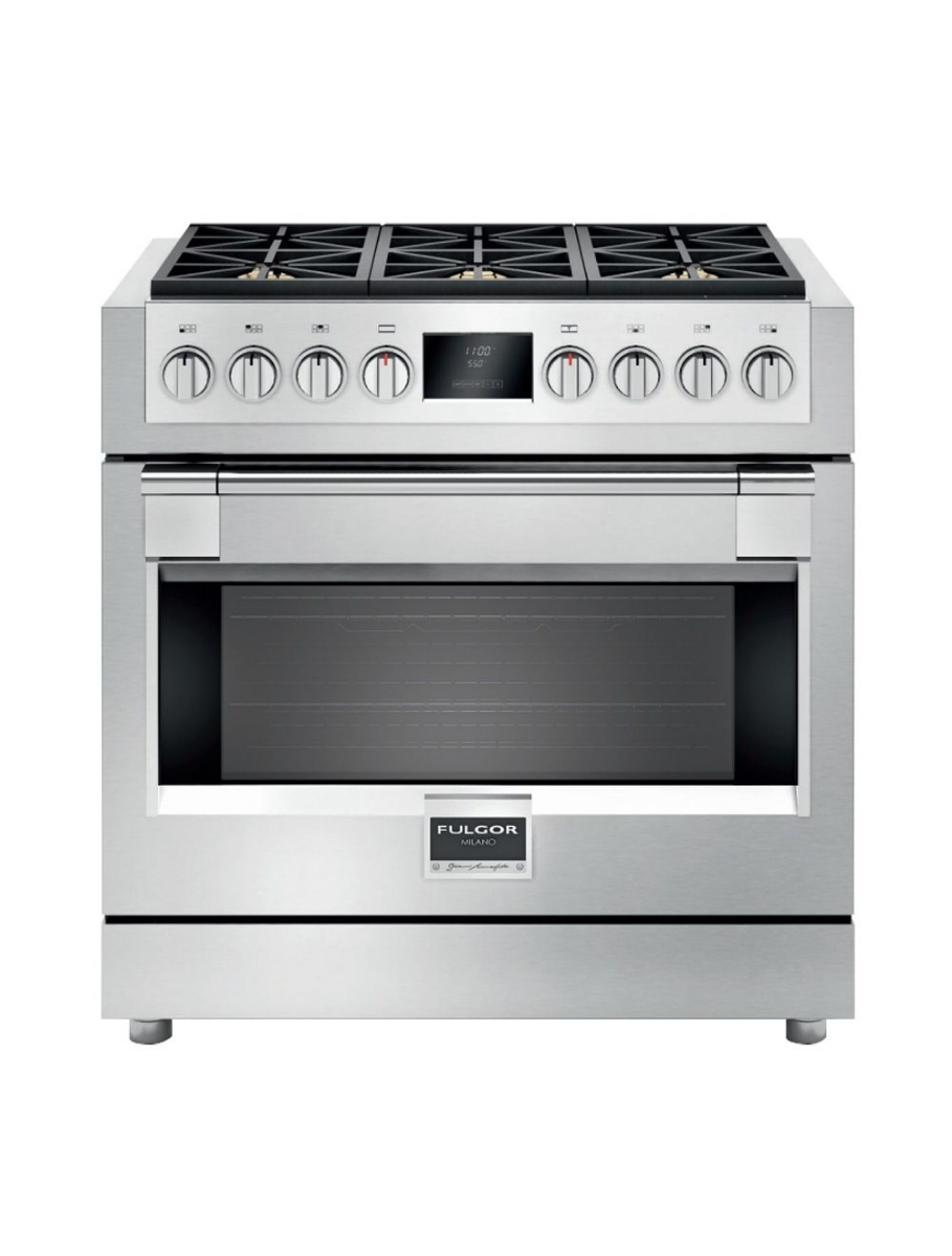 Cuisinière à gaz autoportante 36 po. 5,7 pi³ avec convection Fulgor Milano F6PGR366S2