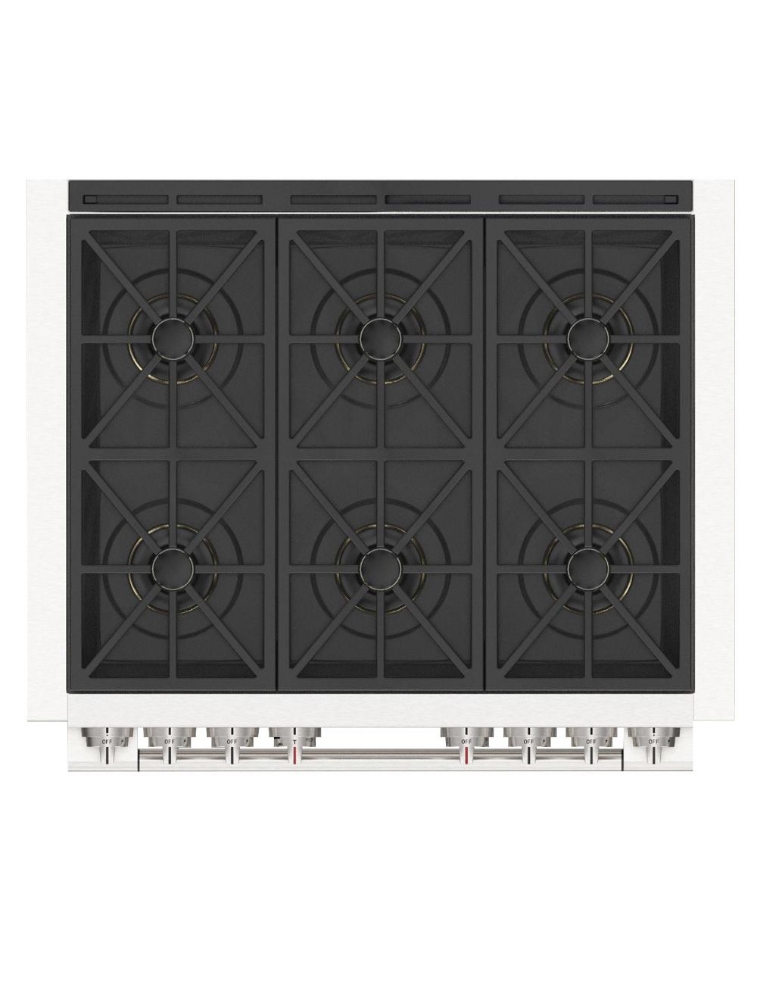 Cuisinière à gaz autoportante 36 po. 5,7 pi³ avec convection Fulgor Milano F6PGR366S2