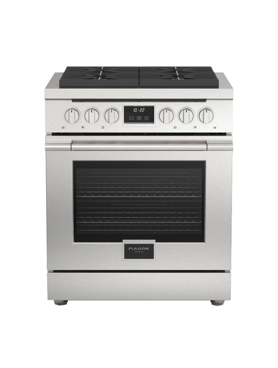 Cuisinière à gaz autoportante 30 po. 4,4 pi³ avec convection Fulgor Milano F4PGR304S2