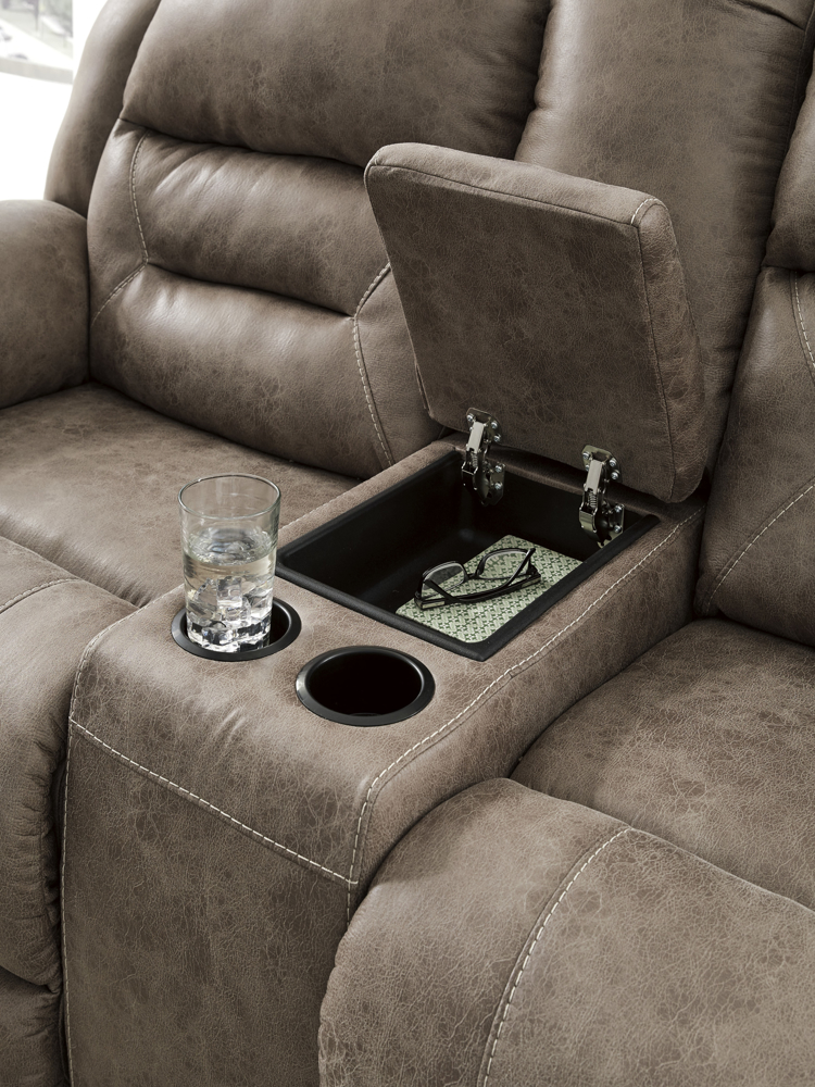 Picture of Reclining loveseat with console