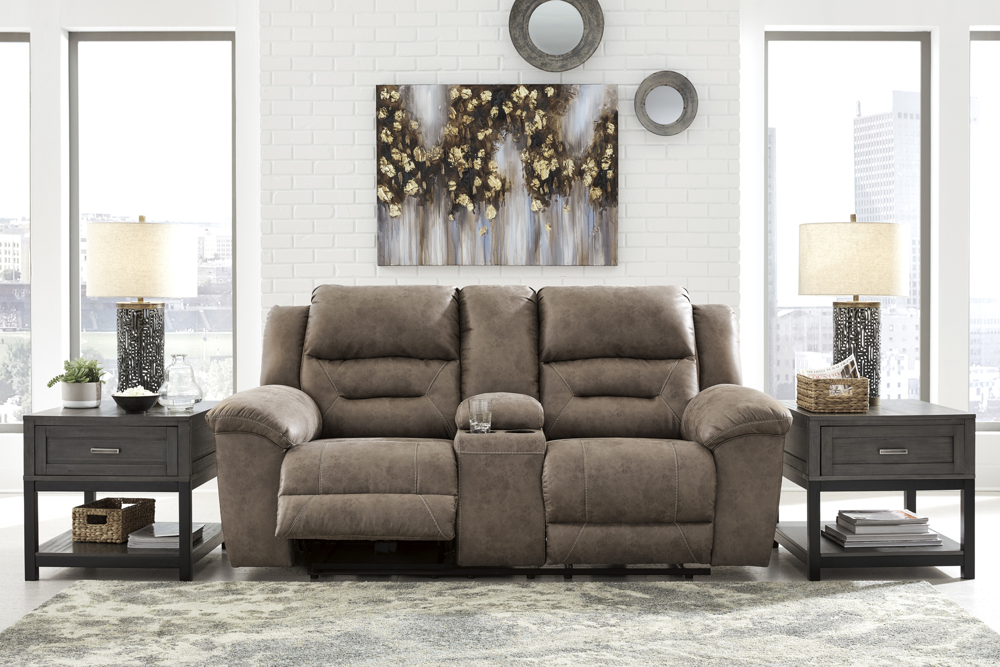 Picture of Reclining loveseat with console