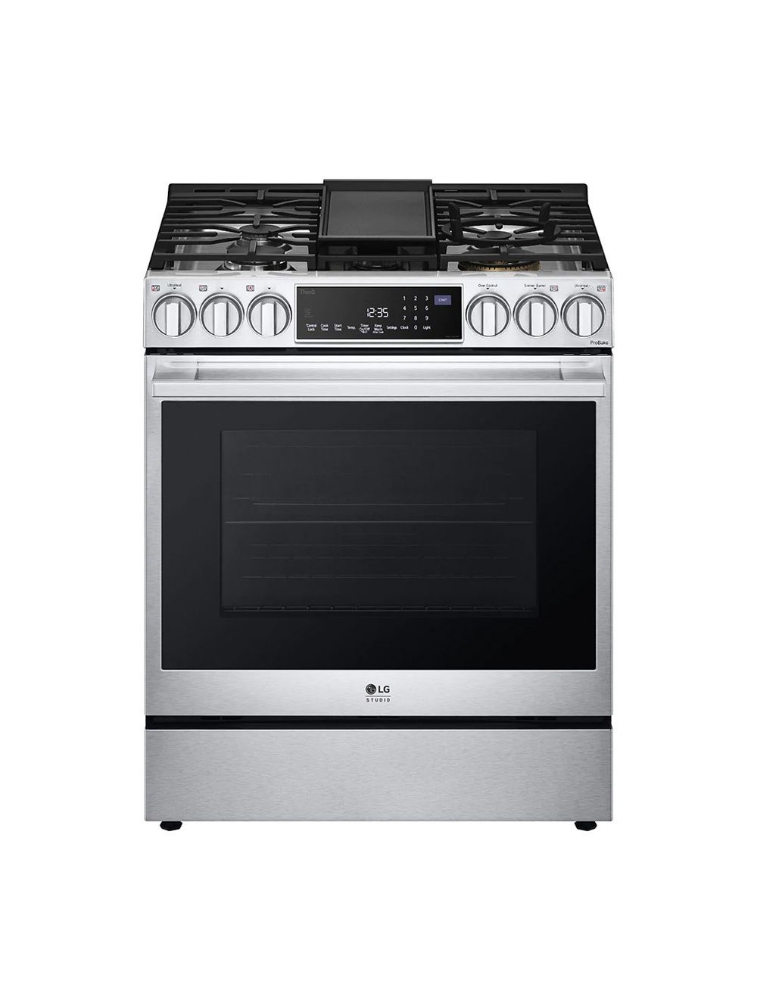 Image sur Cuisinière à gaz encastrable 30 po. 6,3 pi³ avec convection ProBake™ LG Studio LSGS6338F