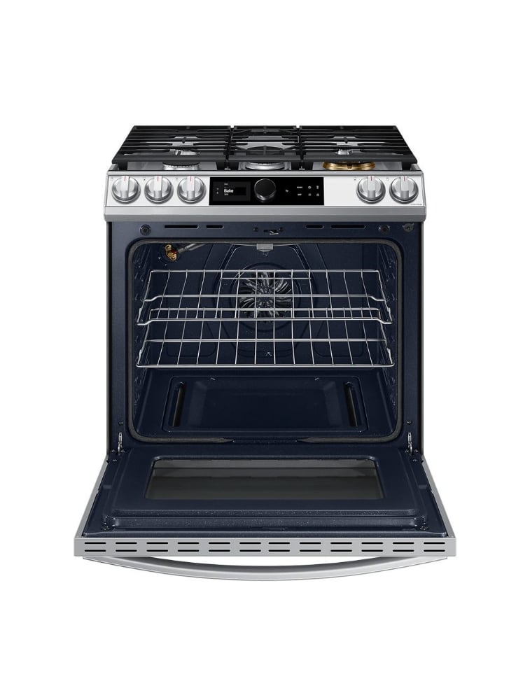 Cuisinière au gaz encastrable 30 po. 6 pi³ avec convection Samsung BESPOKE NX60BB871112AA