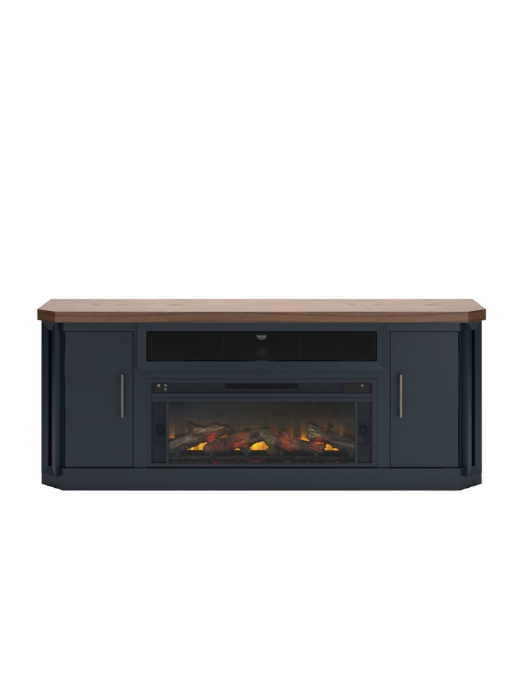 Picture of 83 Inch TV Stand With Electric Fireplace Insert