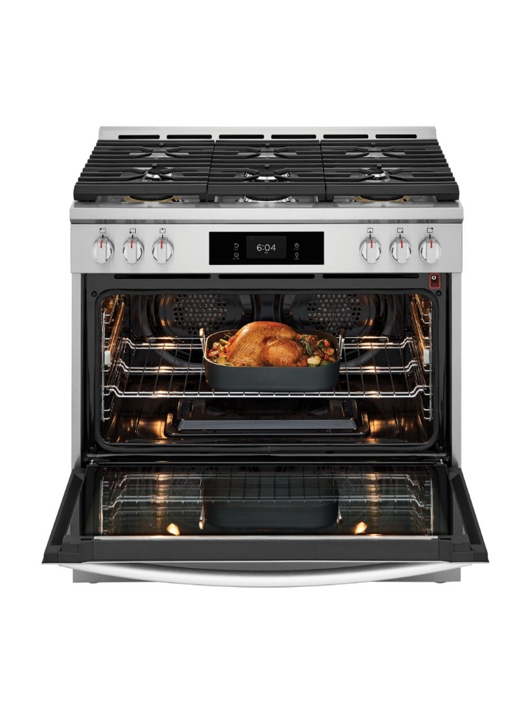 Cuisinière au gaz autoportante 36 po. 4,6 pi³ avec convection totale Frigidaire Gallery GCFG3661AF