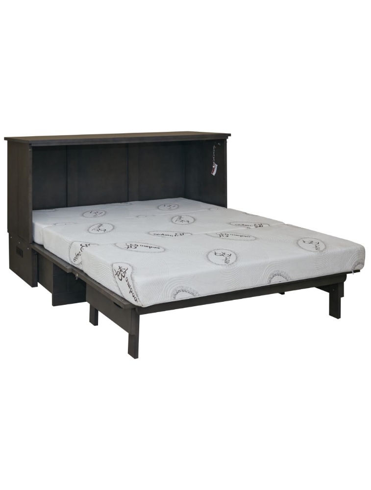 Lit escamotable Aztec 60 po Série Elite - ET7-AZT-GRY-Q - Cabinet Bed