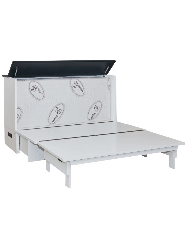 Lit escamotable Barn 60 po - Série Elite - ET7-BRN-WHT-Q - Cabinet Bed