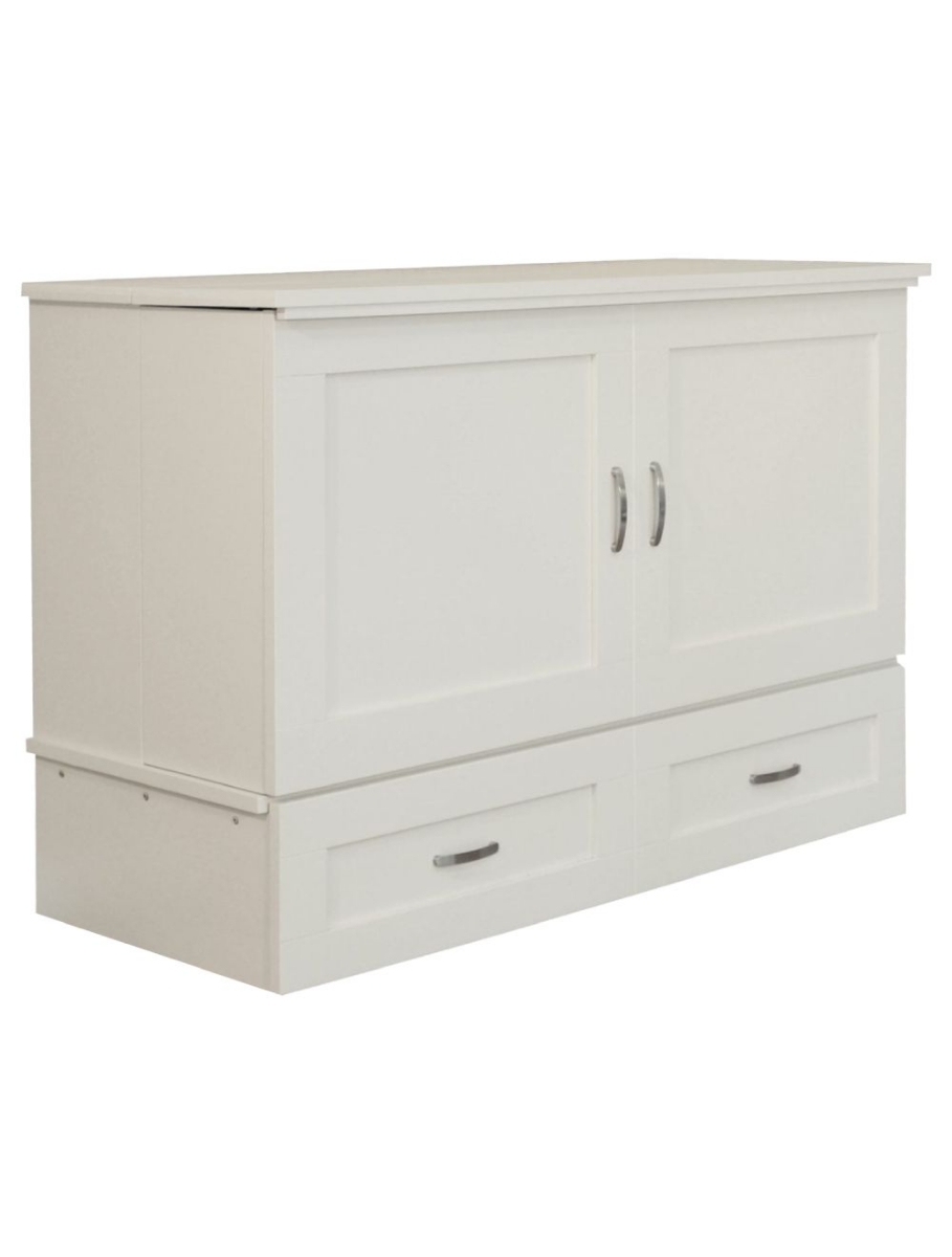 Lit escamotable Country 60 po - ET7-CTR-WHT-Q - Cabinet Bed