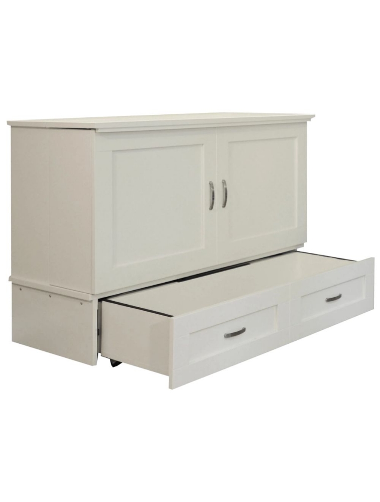 Lit escamotable Country 60 po - ET7-CTR-WHT-Q - Cabinet Bed