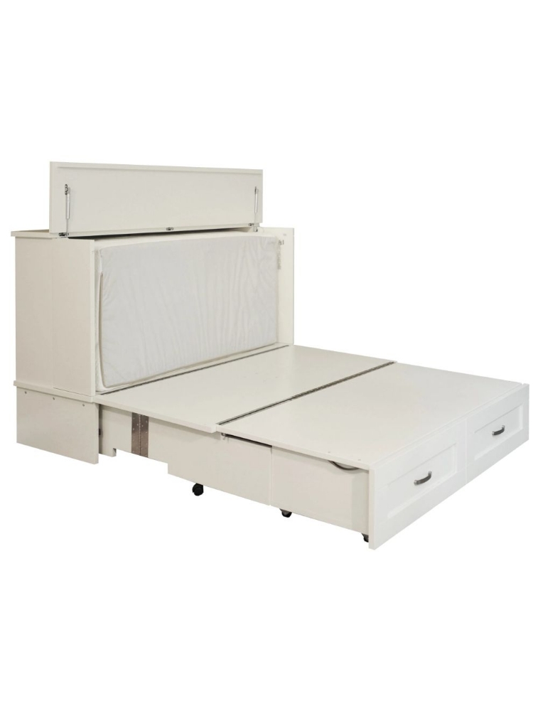 Lit escamotable Country 60 po - ET7-CTR-WHT-Q - Cabinet Bed