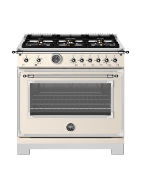 Cuisinière au gaz autoportante 36 po. 5,9 pi³ avec 6 brûleurs Bertazzoni HER366BCFGMAVT