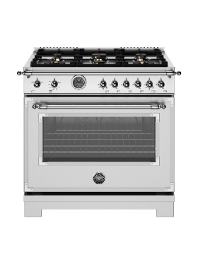 Cuisinière à gaz 36 po. 5,9 pi³ avec 6 brûleurs Bertazzoni HER366BCFGMXT