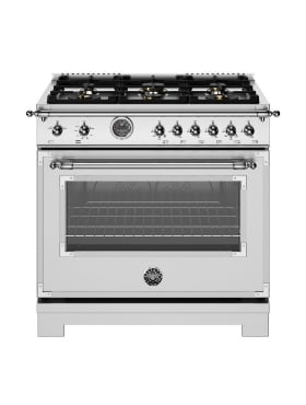 Cuisinière au gaz autoportante 36 po. 5,9 pi³ avec 6 brûleurs Bertazzoni HER366BCFGMXT