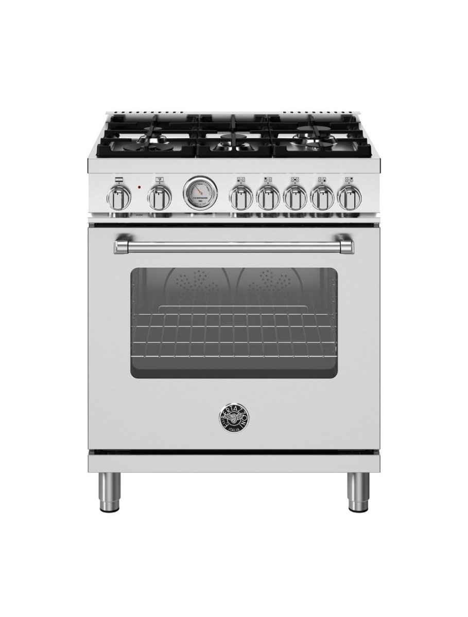 Cuisinière biénergie autoportante 30 po. 4,7 pi³ avec convection Bertazzoni MAS305DFMXV