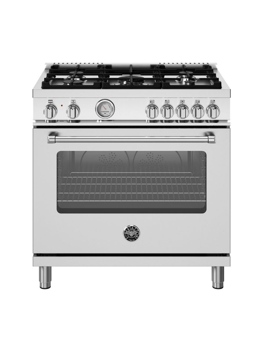 Cuisinière biénergie autoportante 36 po. 5,9 pi³ avec convection Bertazzoni MAS365DFMXV