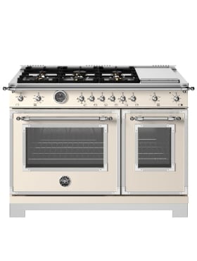 Cuisinière à gaz autoportante 48 po. avec 6 brûleurs Bertazzoni HER486BTFGMAVT