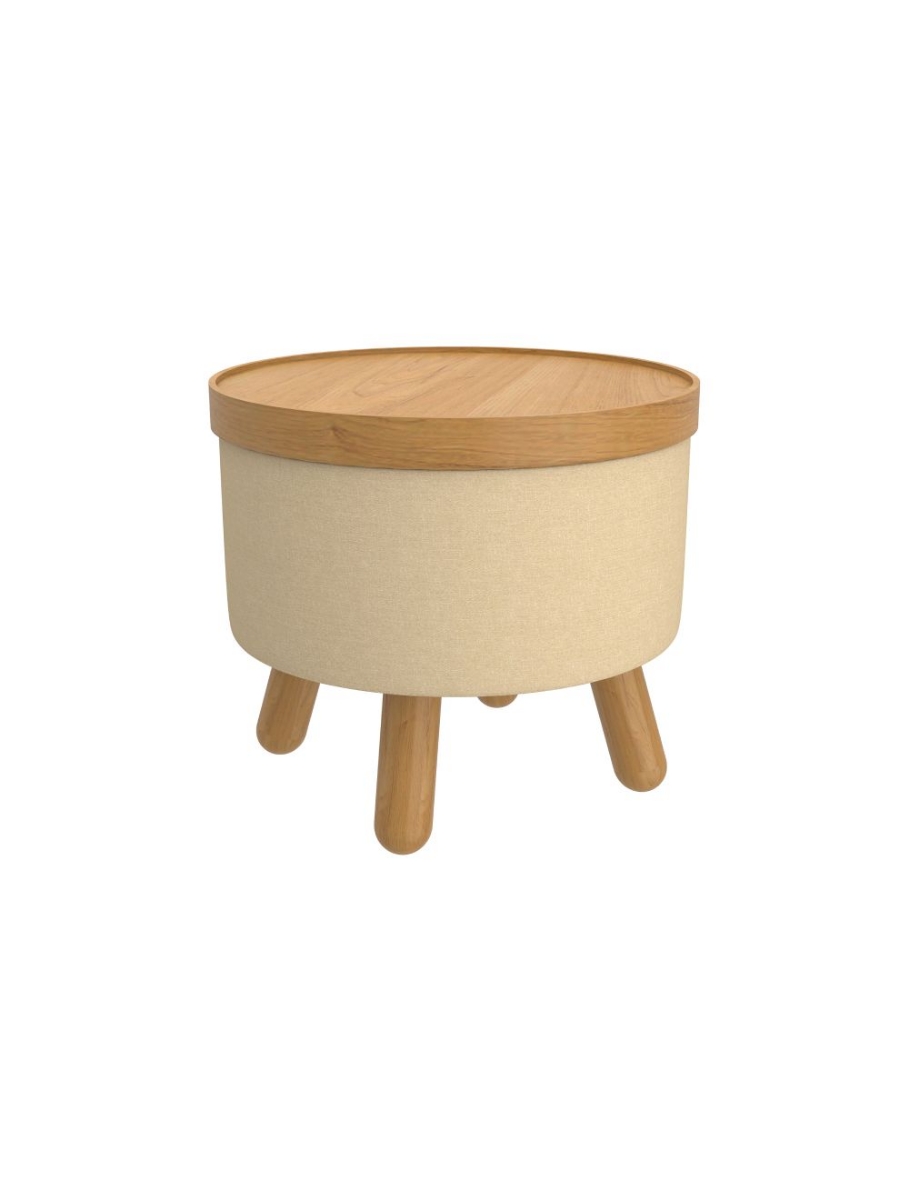 Pouf de rangement BETSY - 402-376BG_NT - Worldwide Home Furnishings