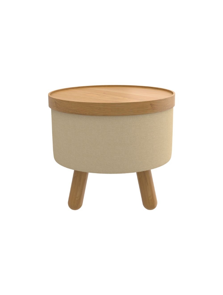 Pouf de rangement BETSY - 402-376BG_NT - Worldwide Home Furnishings