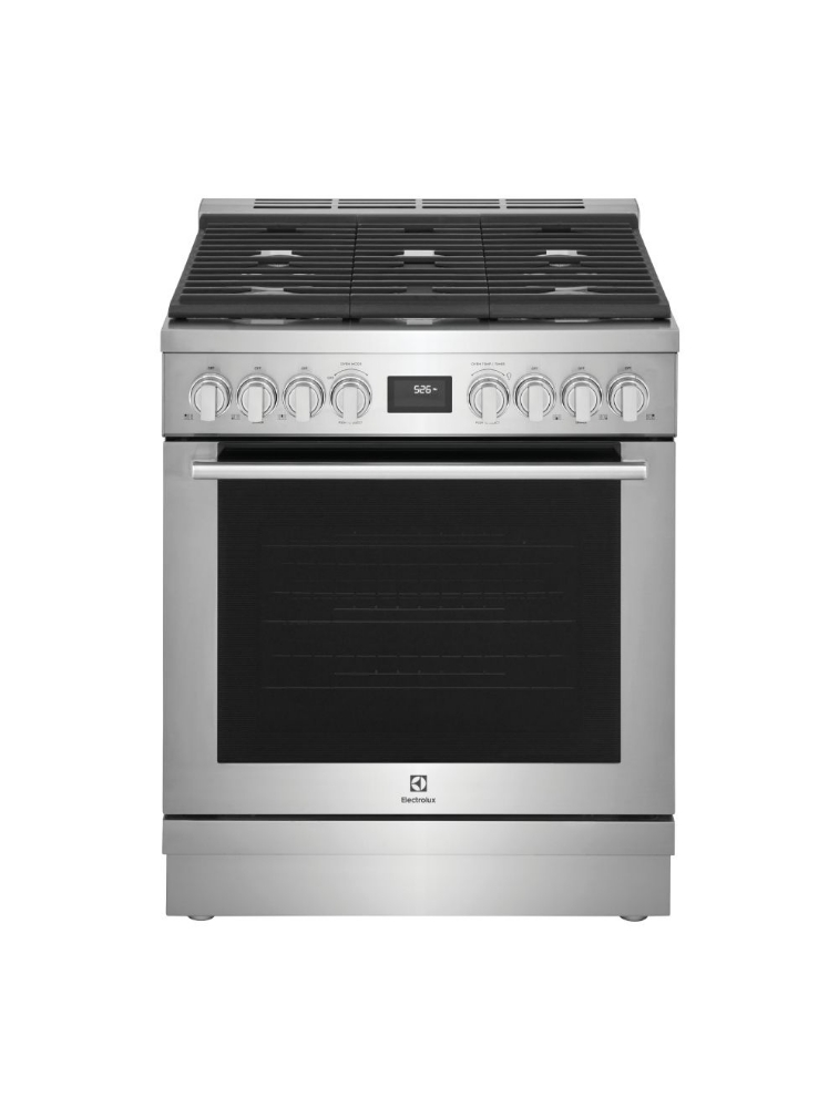 Cuisinière au gaz biénergie 30 pouces 4,6 pi³ Electrolux ECFD3068AS