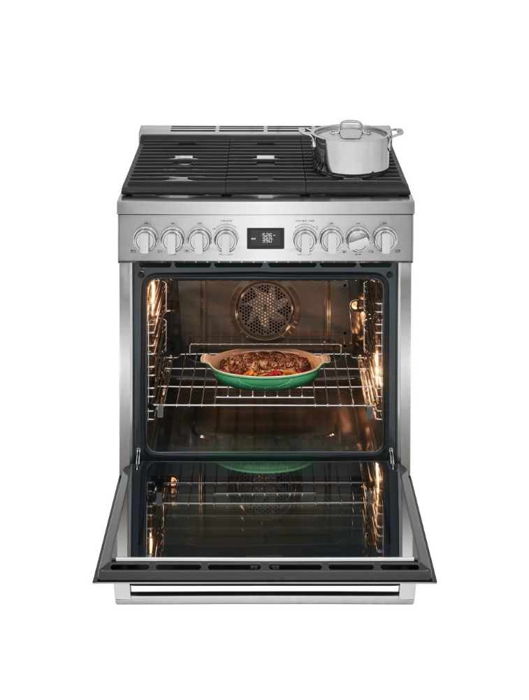 Cuisinière biénergie autoportante 30 po. 4,6 pi³ avec convection Electrolux ECFD3068AS