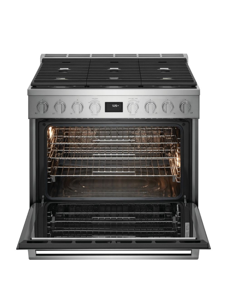 Cuisinière biénergie autoportante 36 po. 4,4 pi³ avec convection Electrolux ECFD3668AS