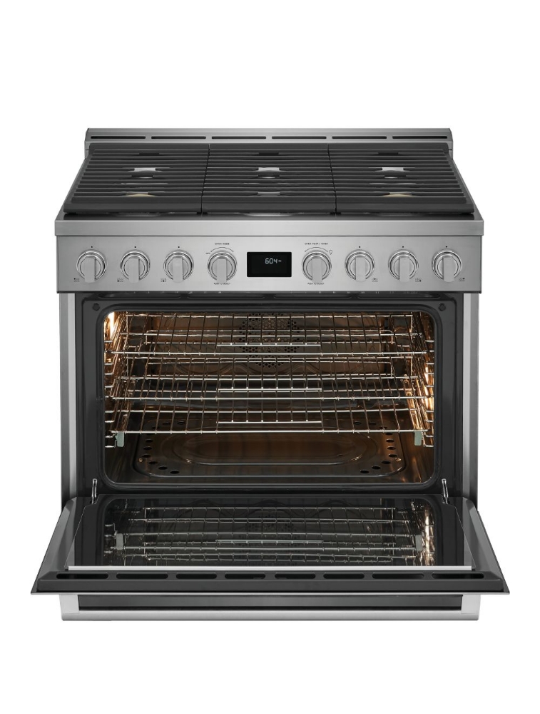 Cuisinière à gaz autoportante 36 po. 4,4 pi³ avec convection Electrolux ECFG3668AS