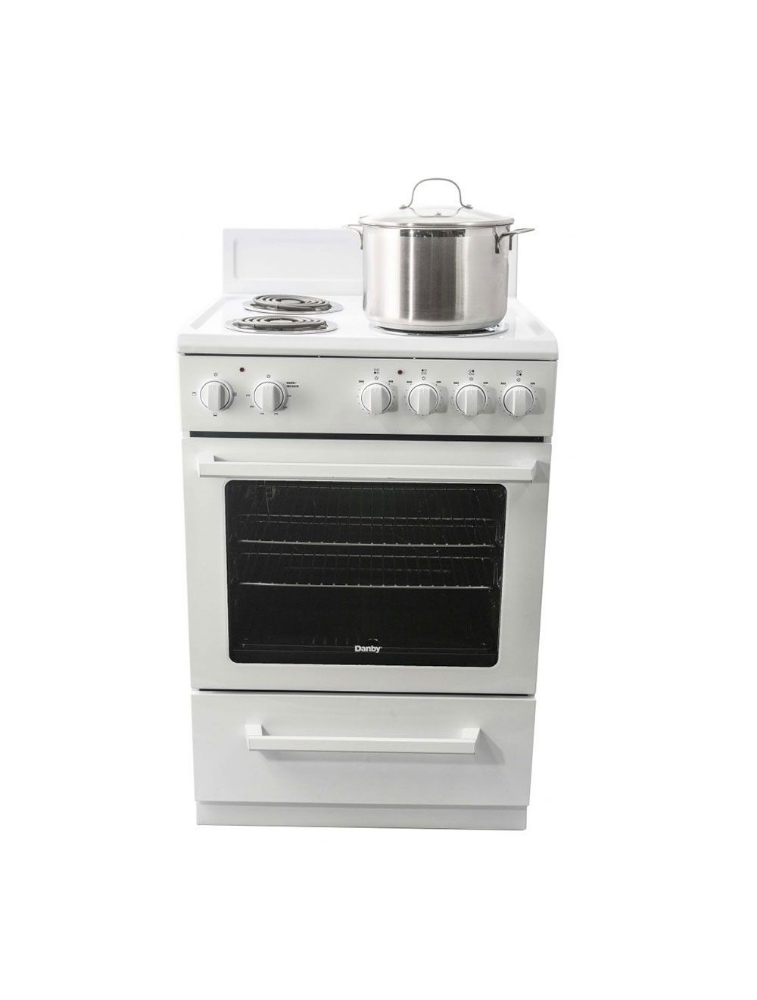 Cuisinière électrique compacte à serpentins 24 po. 2,5 pi³ Danby DERM240WC