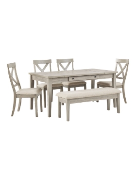 Mobilier de salle à manger 6 mcx PARELLEN D291-25/D291-01(x4)-D291-00 Ashley