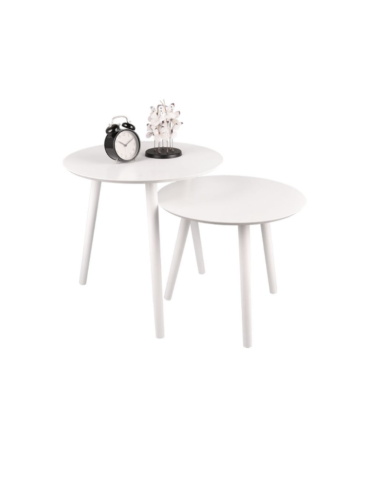 Ensemble de 2 tables gigognes rondes VILMA 2360101 Mirrors & More